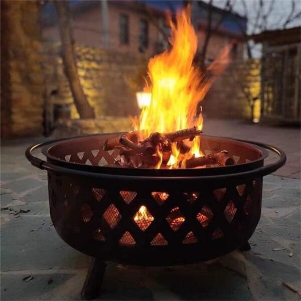 Fire Pits Outdoor Charcoal Wood Burning Backyard Winter - Image 4