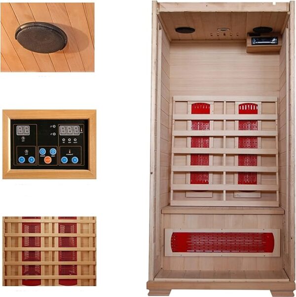 Radiant Saunas BSA2400 1-2 Person Hemlock Ceramic Infrared Sauna - Image 3