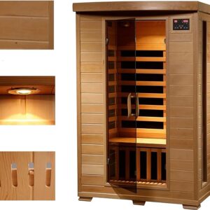 Radiant Saunas 2-Person Hemlock Infrared Sauna with 6 Carbon Heaters